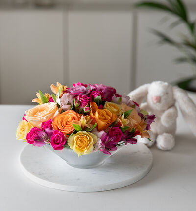 Fargerik dekorasjon med bamse Fargerik dekorasjon med bamse